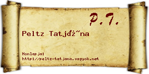 Peltz Tatjána névjegykártya